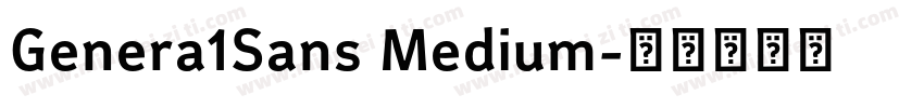 Genera1Sans Medium字体转换